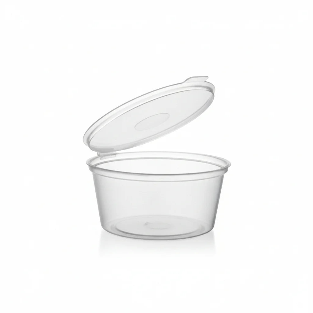 4oz/100ml Hinged Lid Sauce Container (1000)