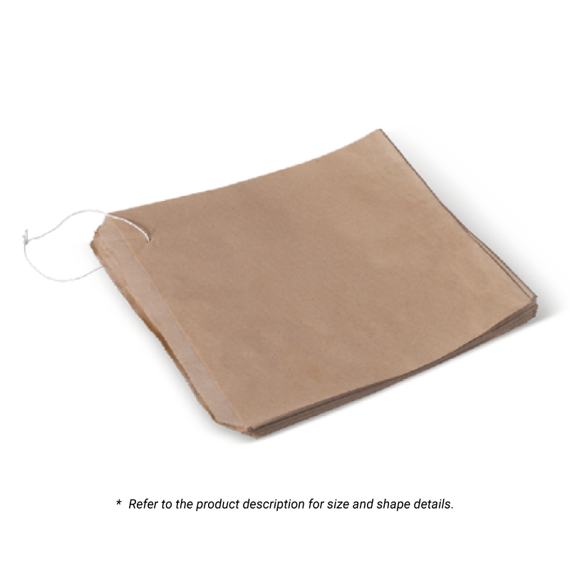 2W Flat Kraft Bags 200 x 200mm(500)