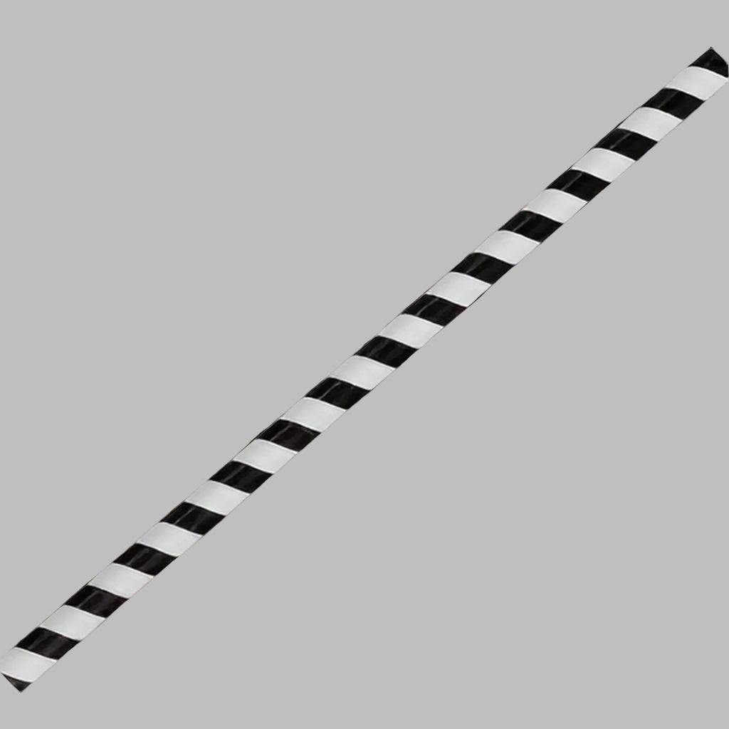 Paper Straws Jumbo Black stripe 10mm x 210mm (2500pcs/carton)