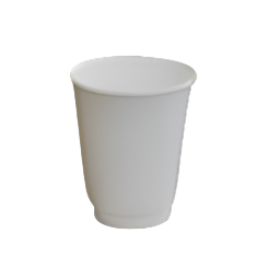 12oz Double wall Coffee Cups/ White (500pcs/ctn)