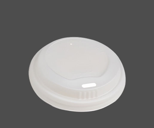 10-16oz Compostable Coffee Cup Lids (1000pcs/ctn) - White -