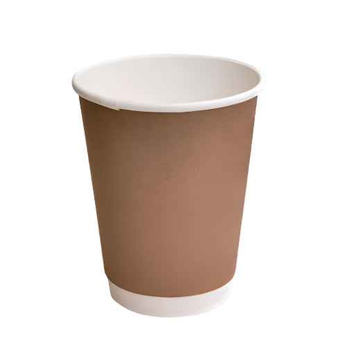 12oz Double wall Coffee Cups/ Brown (500pcs/ctn)