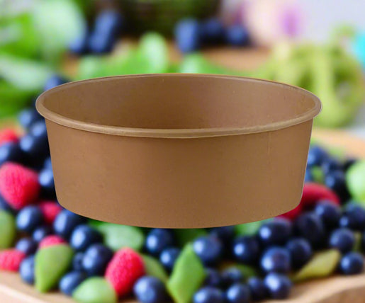 25oz/750ml Kraft Salad Bowl (300pcs/Carton) - Paper Bowls &