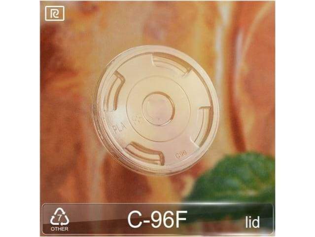 300-600ml Cup Clear Flat Lid (1000pcs/ctn) - PLA Clear Cold