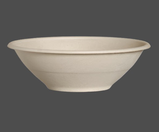 32oz Sugarcane Bowl (500pcs/ctn) - Natural - Sugarcane Bowls