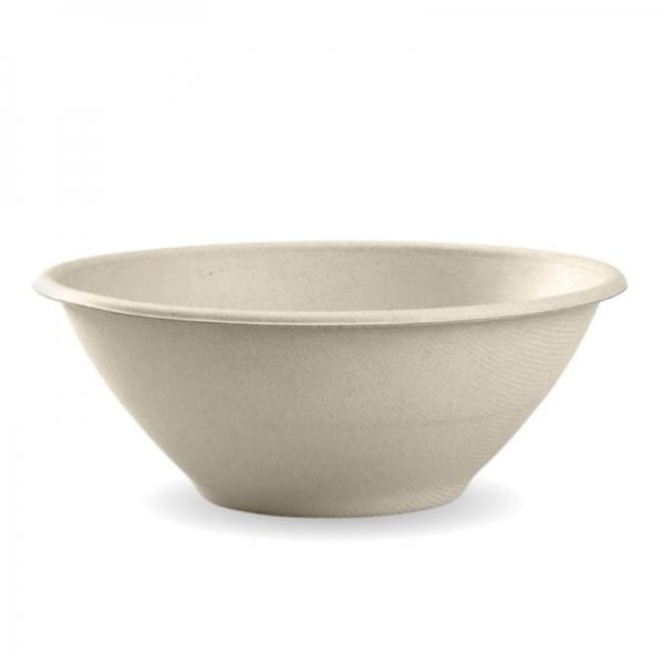 40oz Sugarcane Bowl (500pcs/ctn) - Natural - Sugarcane Bowls