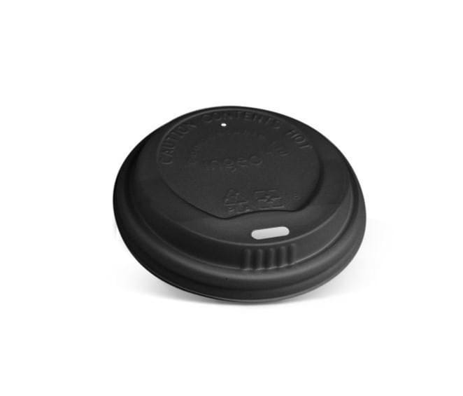 6-8oz Compostable Coffee Cup Lids (1000pcs/ctn) - Black -