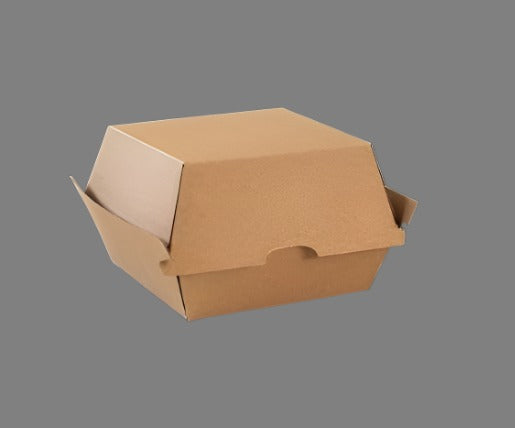 6 Paperboard Burger Clamshell (250 pcs/ctn) - 105 x 102 x 80