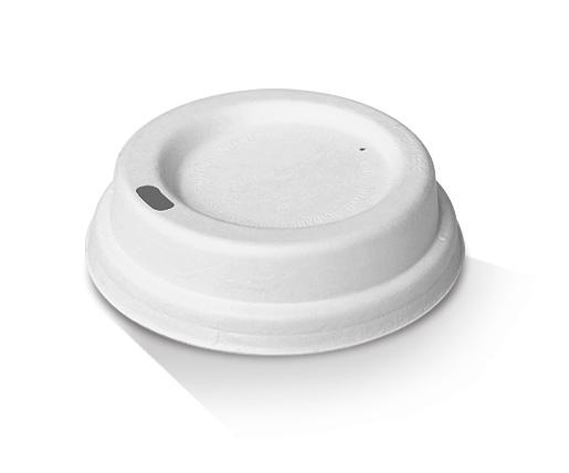 Bagasse Lid- 6/8/10 oz/White 1000pc/ctn