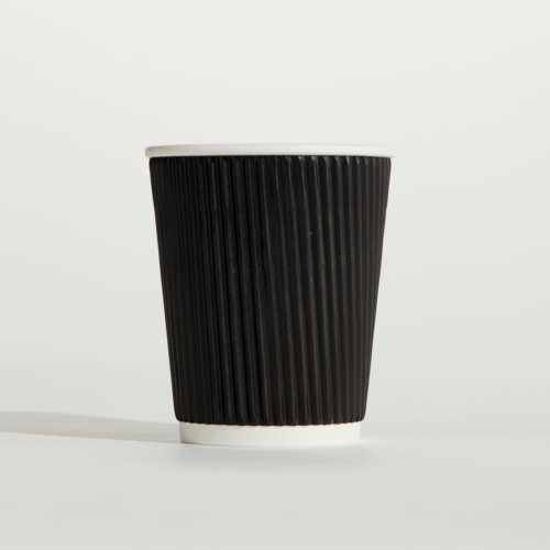 8oz Ripple Wrap Cup / Black (500pcs/ctn)
