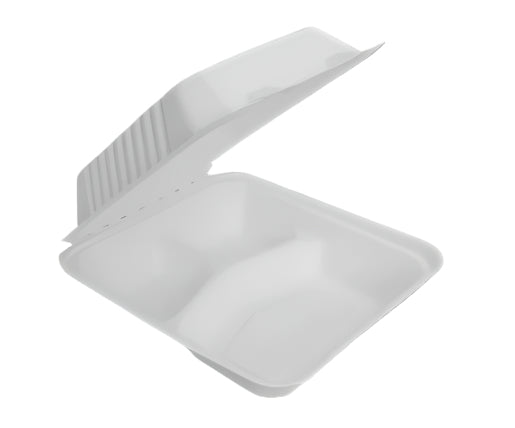8" 3 Compartment Dinner Clamshell (200pcs/carton)