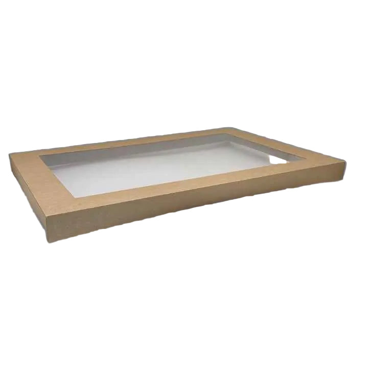 Rectangle Catering Tray Lid -Medium (100pcs) Size:382x275x30mm