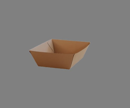 Corrugated Kraft Tray- 1 small (130 x 91 x 50 mm (500pcs/ctn)