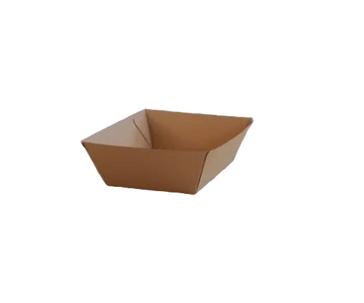 Corrugated Kraft Tray- 1 small (130 x 91 x 50 mm (500pcs/ctn) - Enviropac