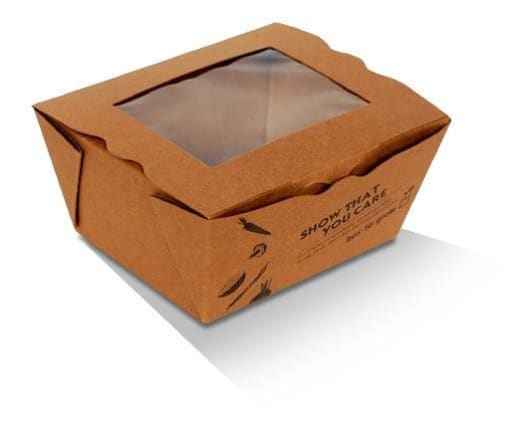 PLA Coated Window Lunch Boxes Small 650ml (200pcs/ctn)