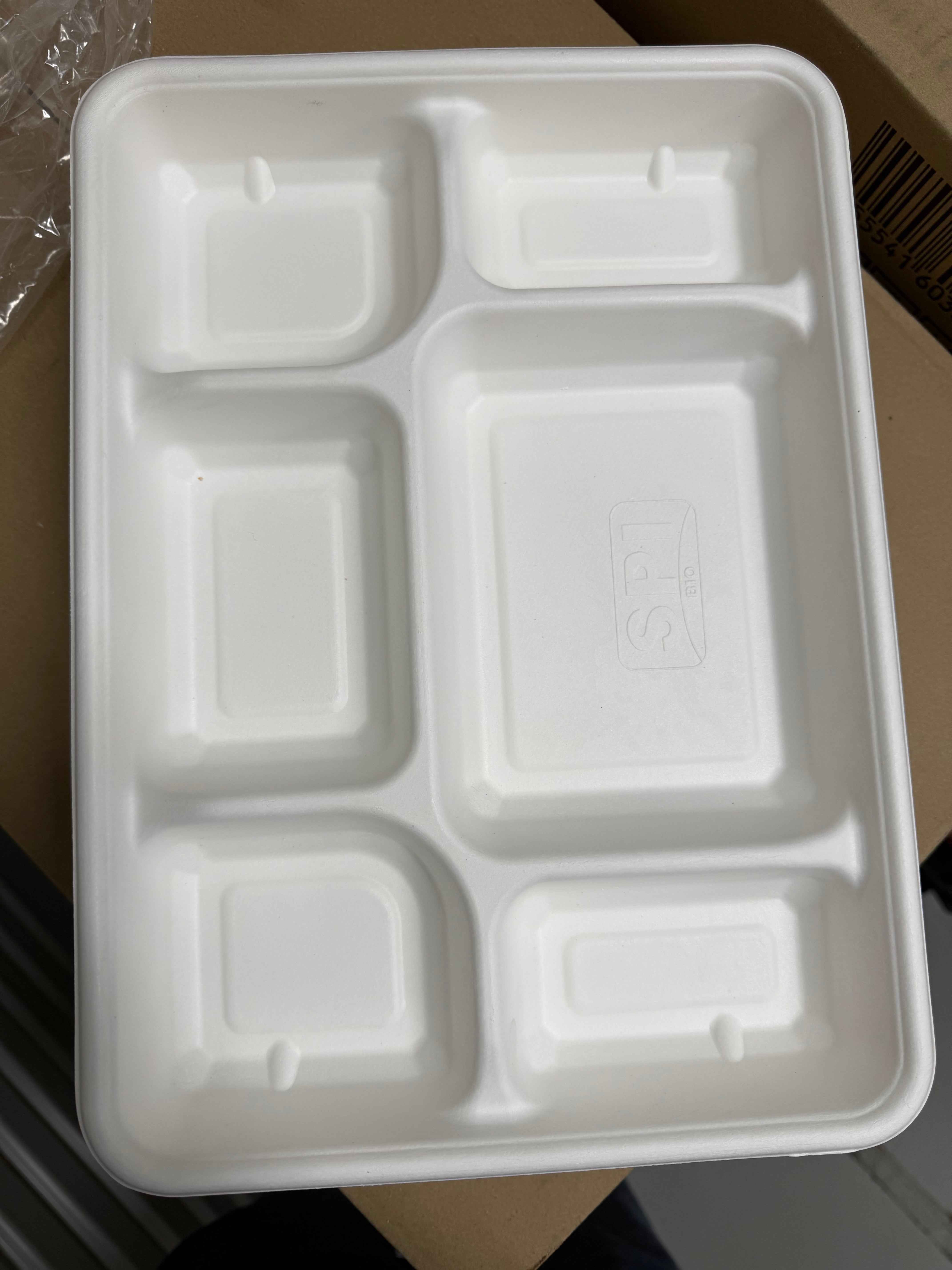 6 Compartment sugarcane Tray (250)