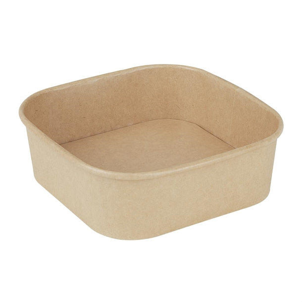1,000ml Kraft Square Takeaway Base 170x 170 x 44mm (300pcs)