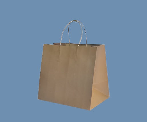 Brown Kraft Bag/Twisted paper handle-Large 320x350x225mm (150)