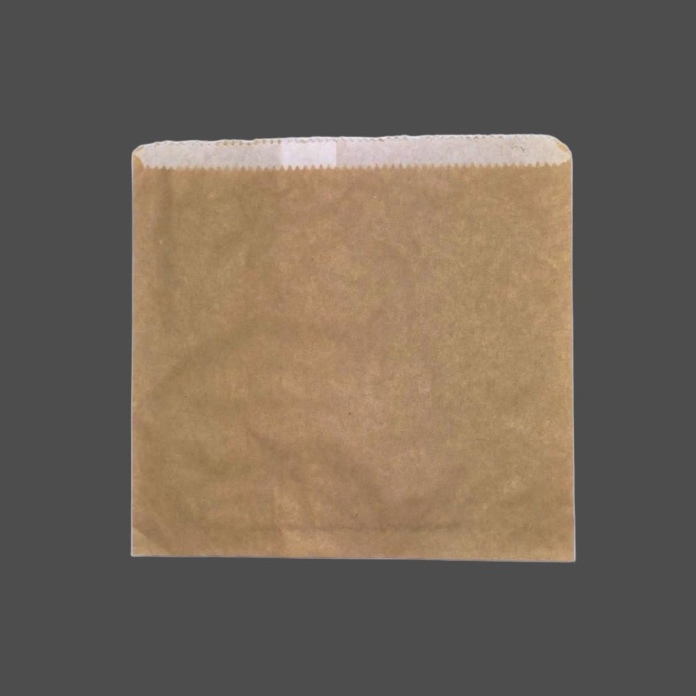 1/2 Square Greaseproof Bags/ brown  (500pcs) size: 160 x 140 mm