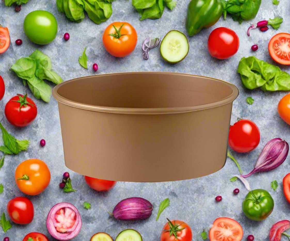 32oz/950ml Kraft Salad Bowls (300pcs/carton) - Paper Bowls &