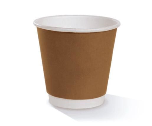 8oz PLA Coated Double Wall Coffee Cups (500pcs/ctn) (90mm 