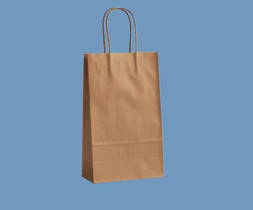 Brown Kraft Bag /Twisted paper handle 265x160x80mm (500bags)