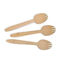 Biodegradable Wooden Spork (2000pcs/ctn) - Cutlery
