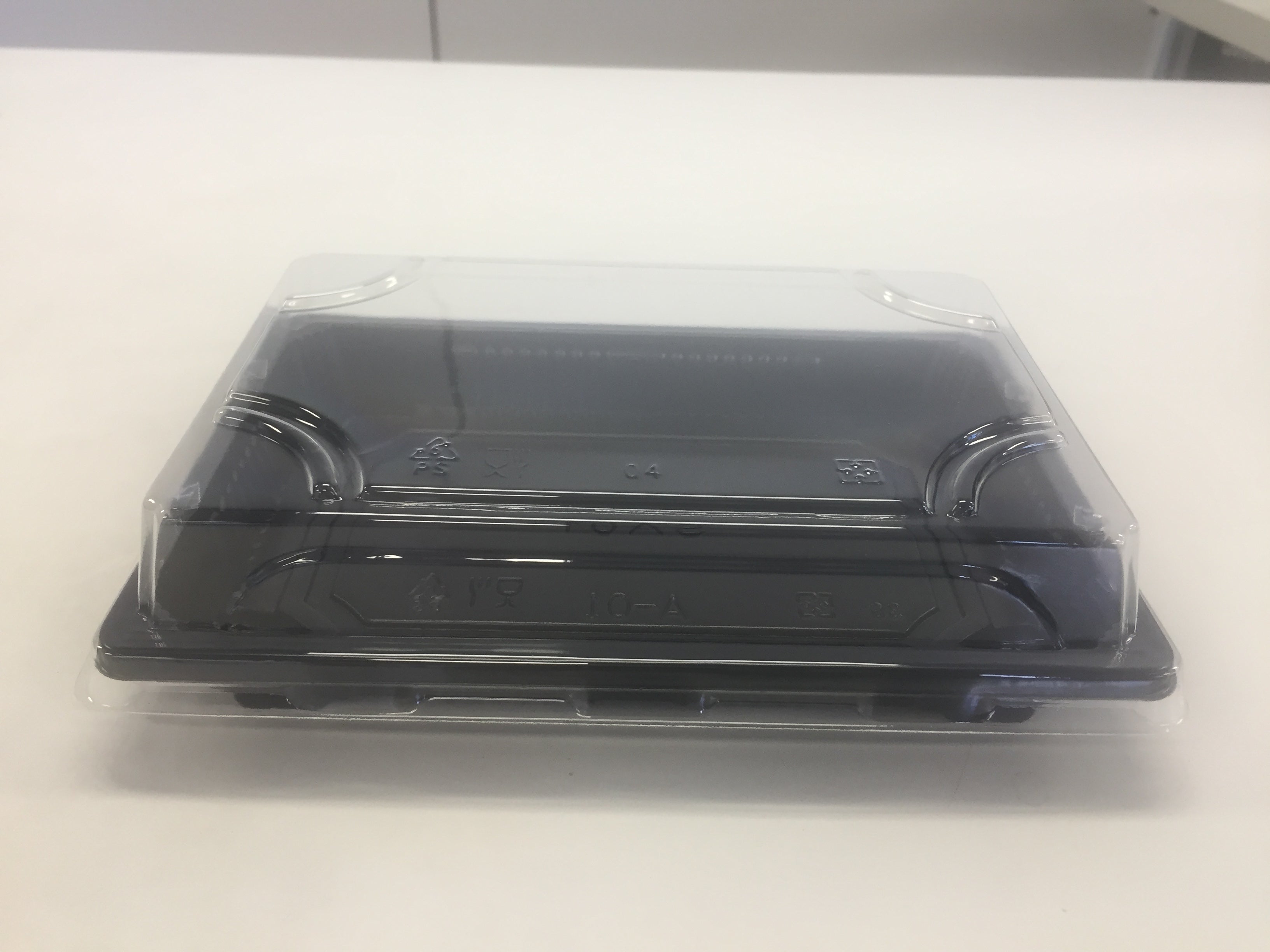 PS Sushi Black trays and Clear  lids set (500pcs/ctn)