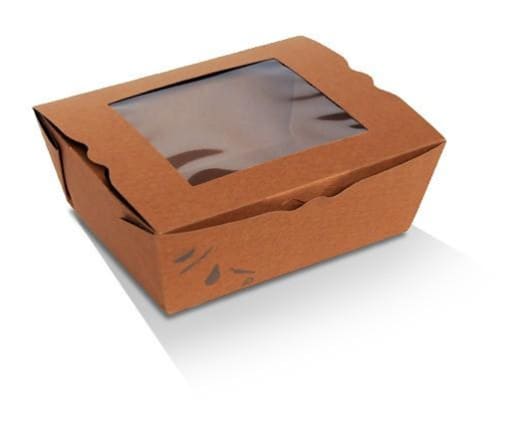 PLA Coated Window Lunch Boxes Medium (200 pcs/ ctn) - Lunch 